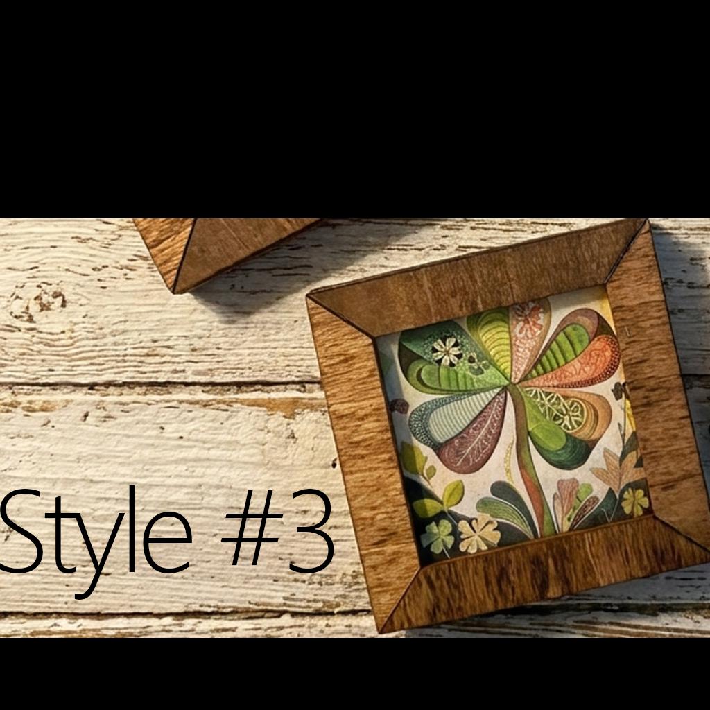 Rustic Wood Fridge Magnets | Handmade Farmhouse Magnet Decor | Clover Art Mini Wood Frames | Strong Flush Magnets St Patricks Day