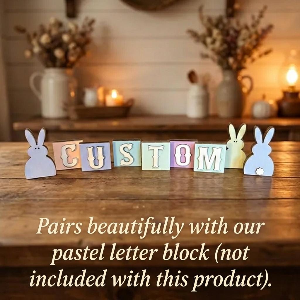 Pastel Mini Bunny Trio – Reversible 3 Inch Easter Decor – Assorted Bunny Set – Tiered Tray or Easter Basket Filler