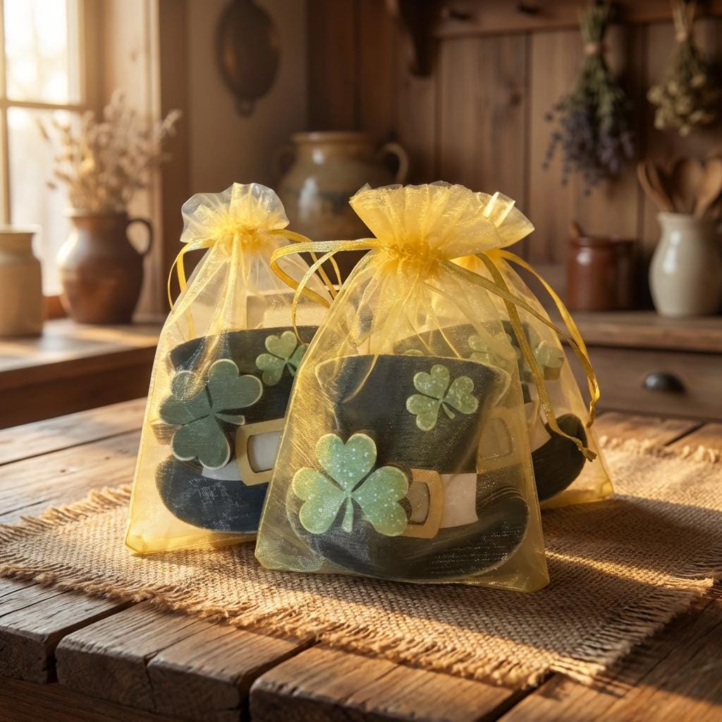 Rustic Leprechaun Hat Shelf Sitter – St Patrick's Day Tiered Tray Decor