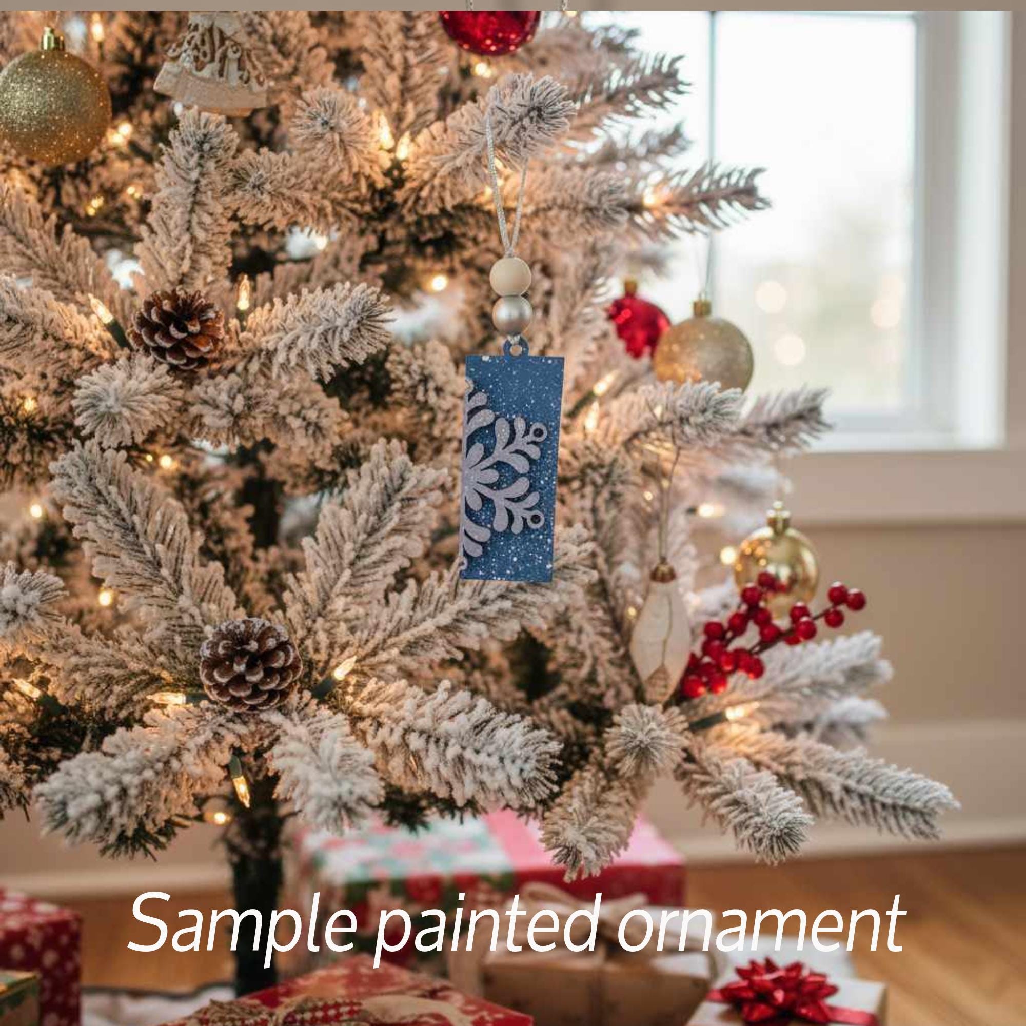 DIY Snowflake Ornaments - Blank Single or Bulk Christmas Ornament Handcrafted Bulk Wholesale DIY Unpainted Paint Party Family Craft
