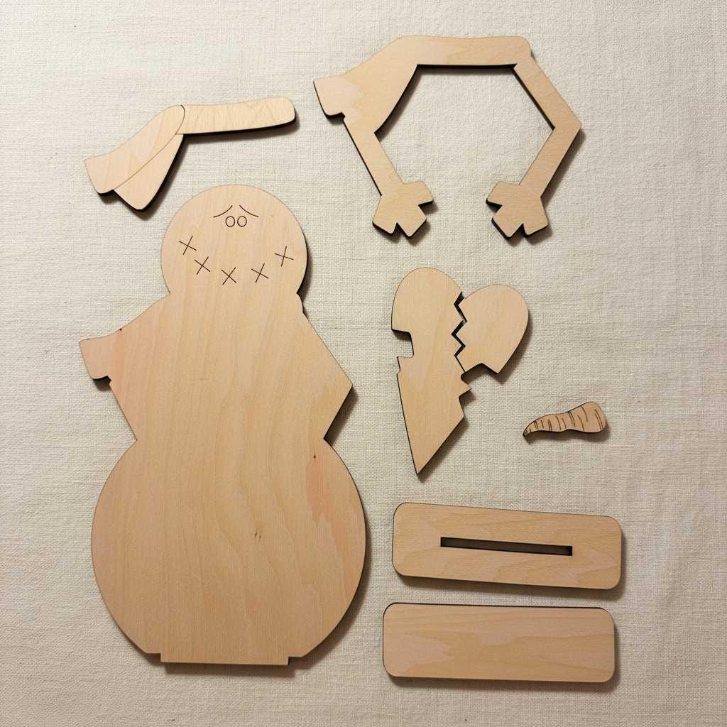 DIY Snowman Shelf Sitter | Paint Your Own Winter Decor | Unfinished Wood Snowman Craft | Valentine & Winter DIY | 7 Inch