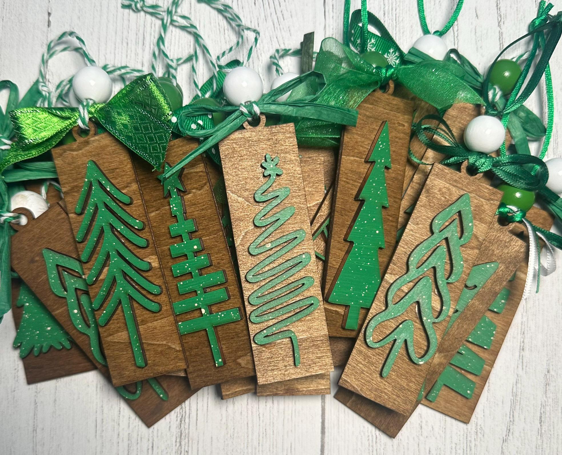 Traditional Christmas Tree Ornaments - Red Green Gold or a Mix - Single or Bulk Winter Tree Holiday Ornament Handcrafted Wholesale