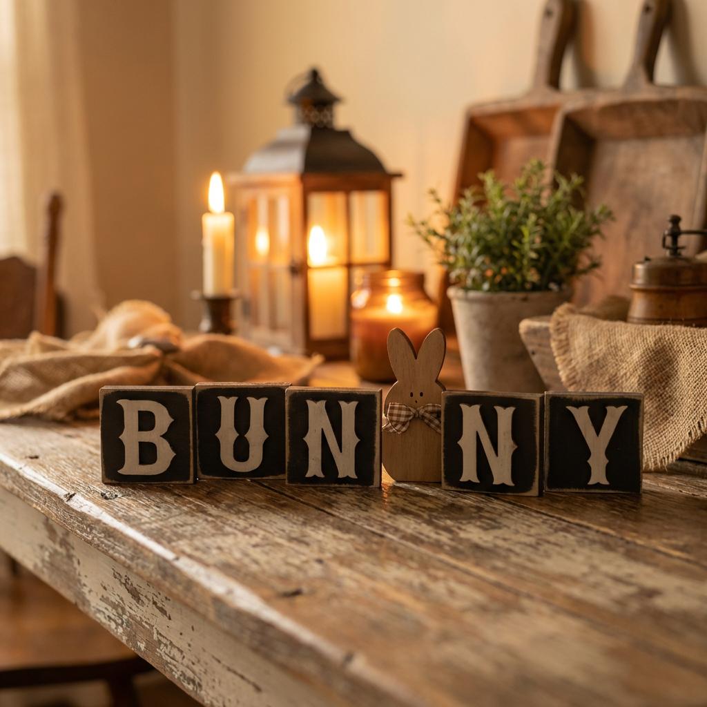 Personalized Wooden Letter Blocks, Rustic Name Blocks, Farmhouse Decor