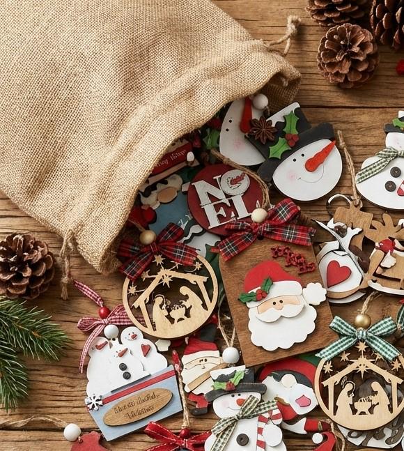 Studio Surprise Ornament Pack – Handmade Holiday Ornaments, Mystery Gift Bundle, Unique Christmas Decor