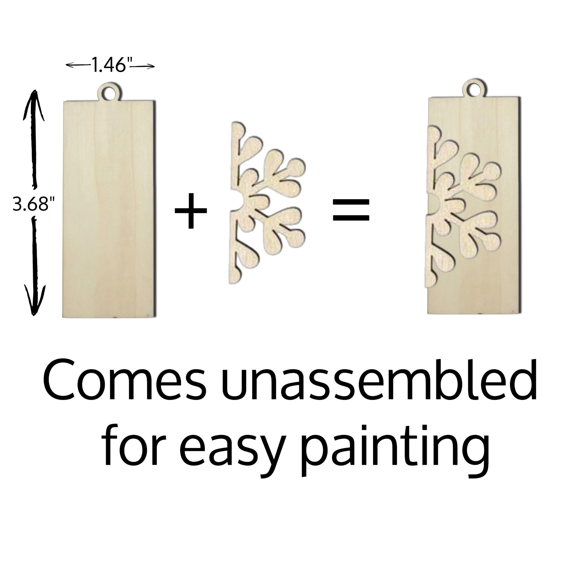 DIY Snowflake Ornaments - Blank Single or Bulk Christmas Ornament Handcrafted Bulk Wholesale DIY Unpainted Paint Party Family Craft