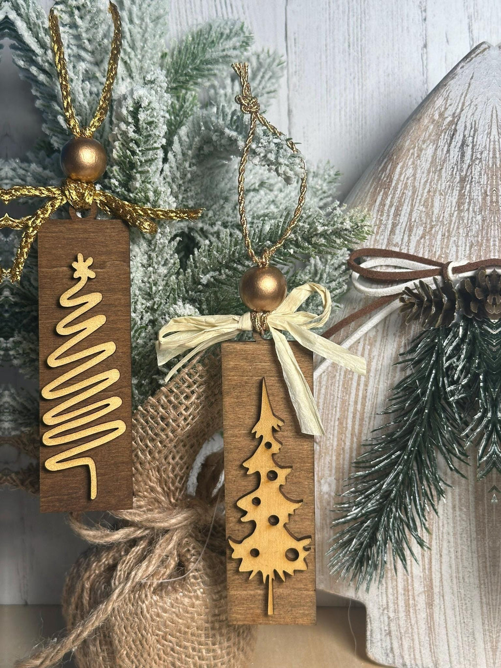 Traditional Christmas Tree Ornaments - Red Green Gold or a Mix - Single or Bulk Winter Tree Holiday Ornament Handcrafted Wholesale