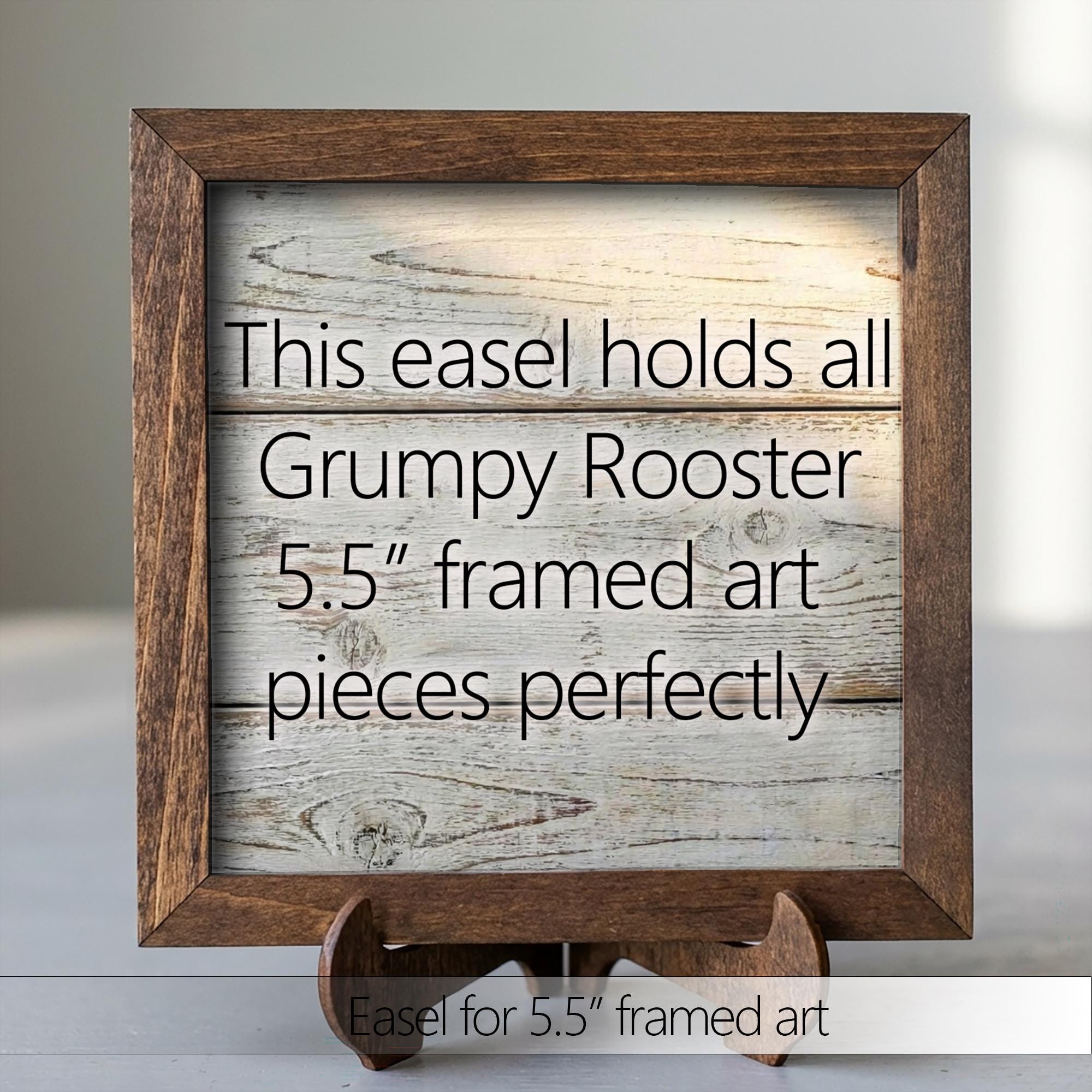 Small Wooden Display Easel – For Framed Art, Signs & Shelf Decor