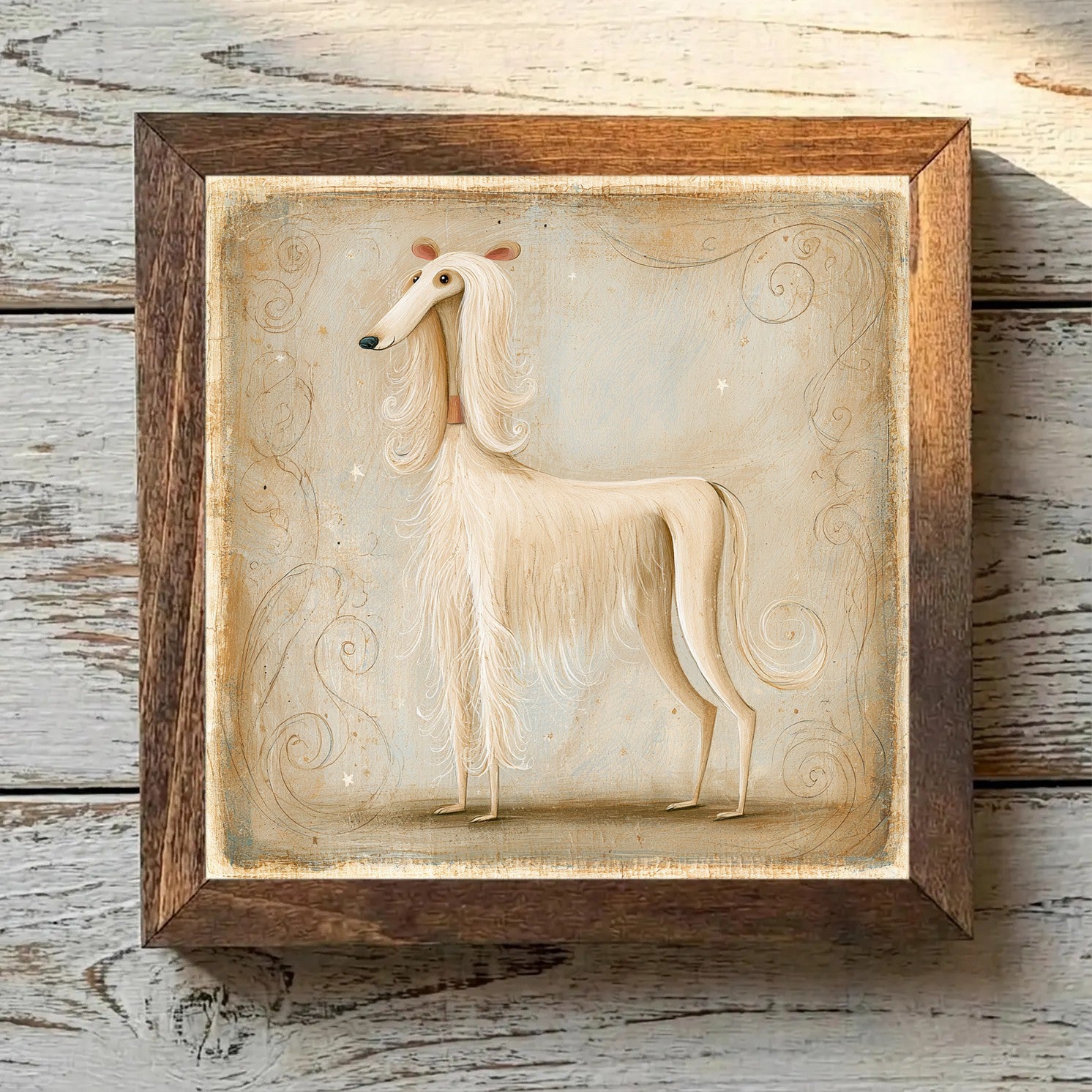 Afghan Hound Cream - Variation 3