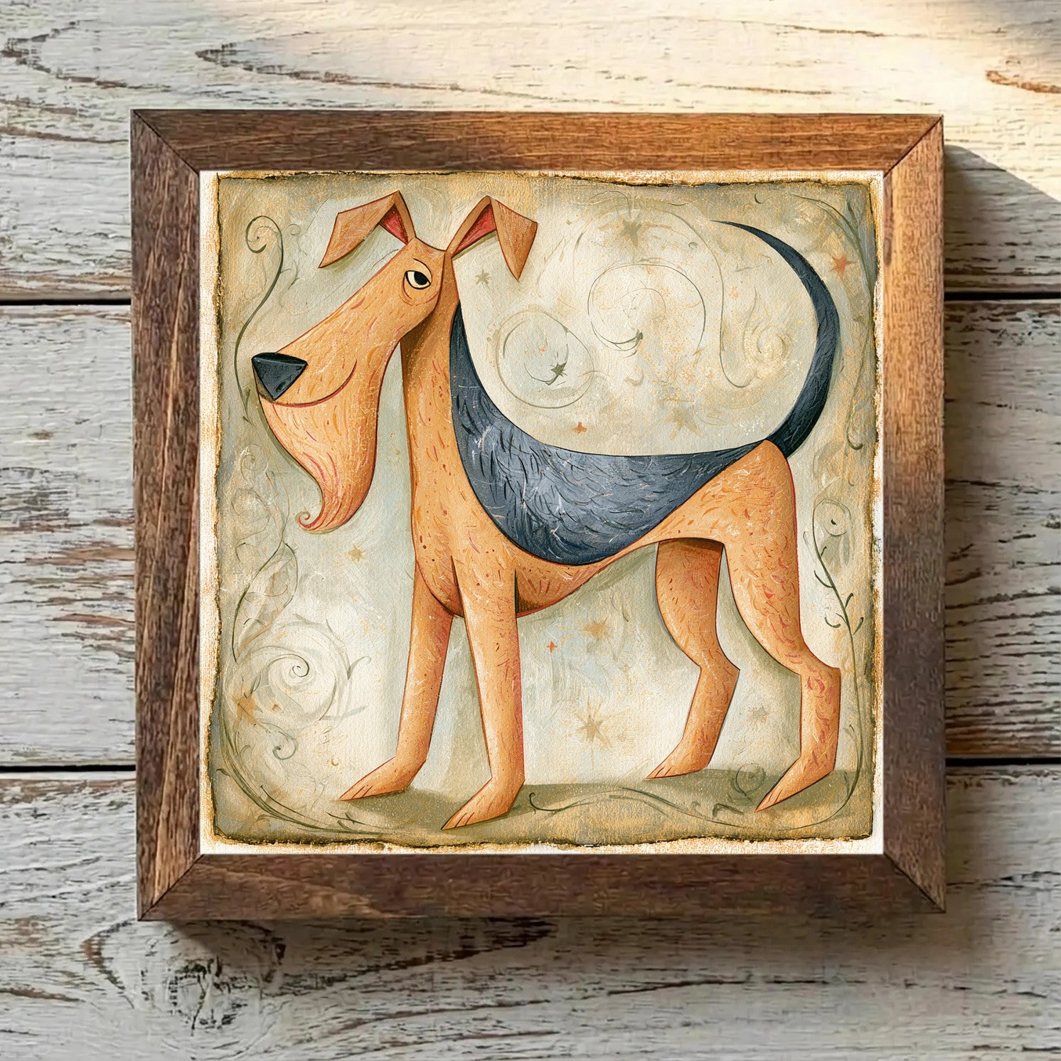 Airedale Terrier - Tan with Grizzle
  Saddle Tan with Grizzle Saddle - Variation 2