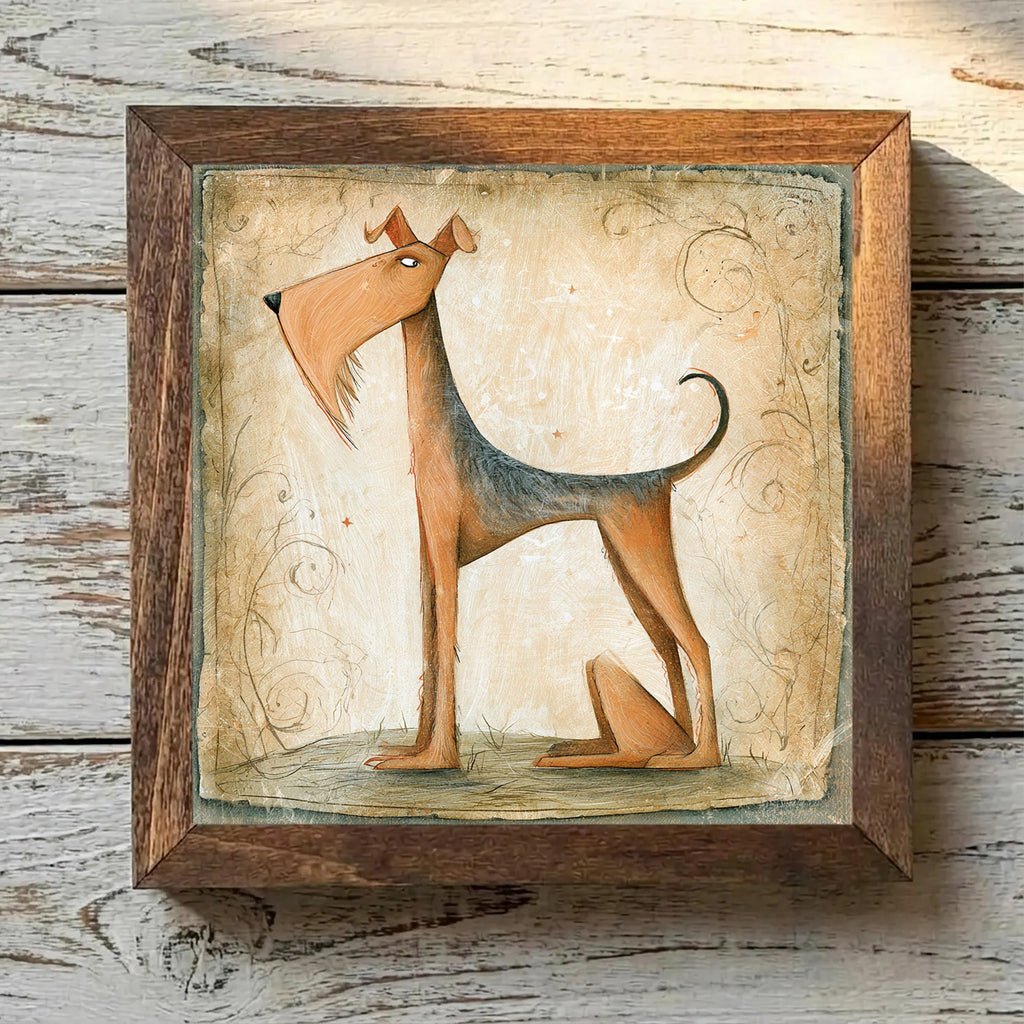 Airedale Terrier - Tan with Grizzle
  Saddle Tan with Grizzle Saddle - Variation 3