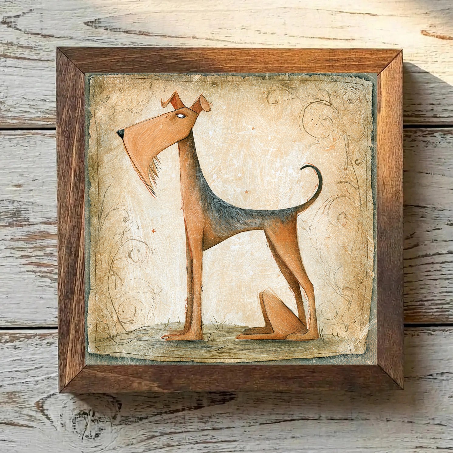 Airedale Terrier - Tan with Grizzle
  Saddle Tan with Grizzle Saddle - Variation 3