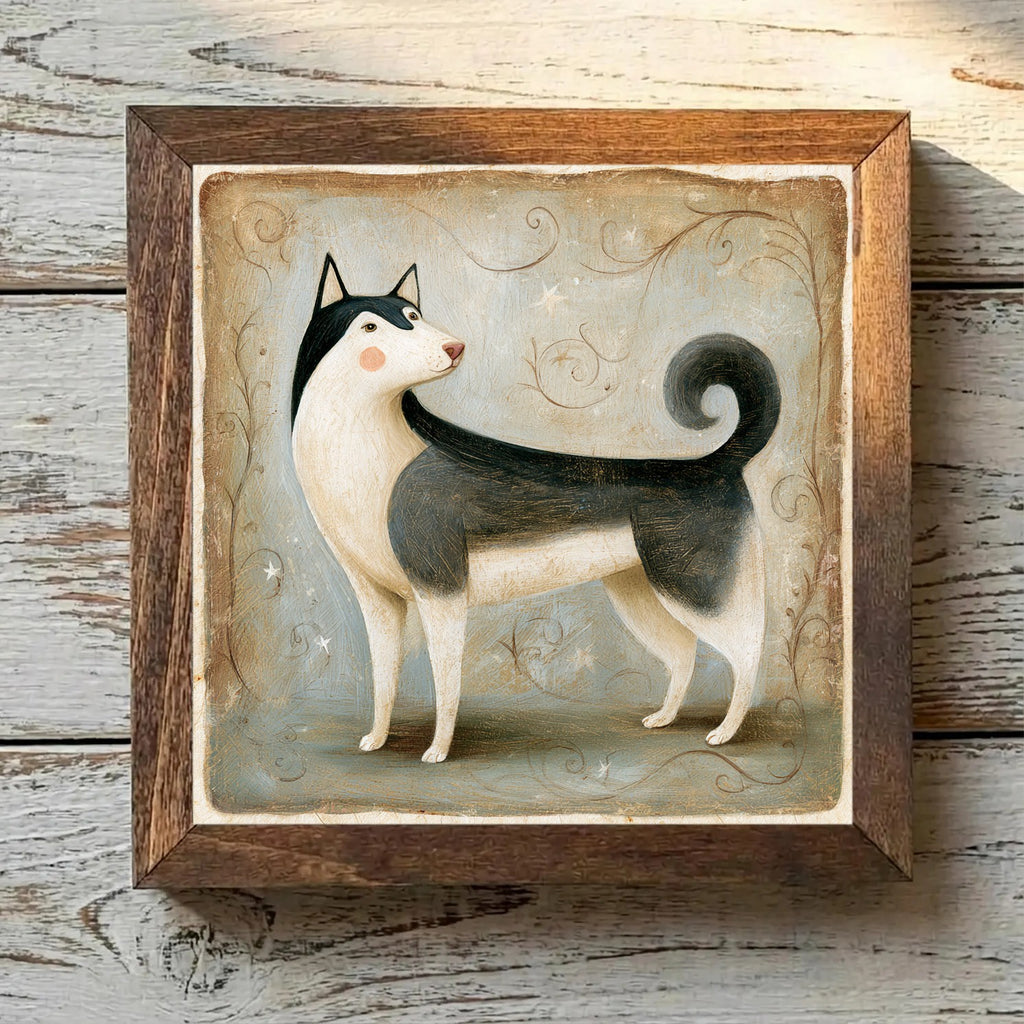Alaskan Malamute Black & White - Variation 2
