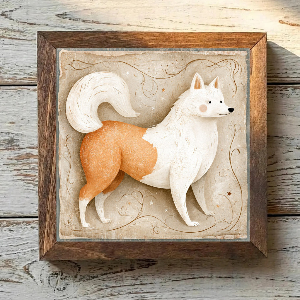 American Eskimo Dog White & Biscuit - Variation 1