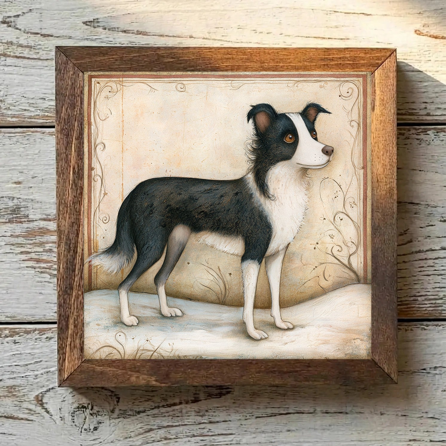 Border Collie Black & White - Variation 2