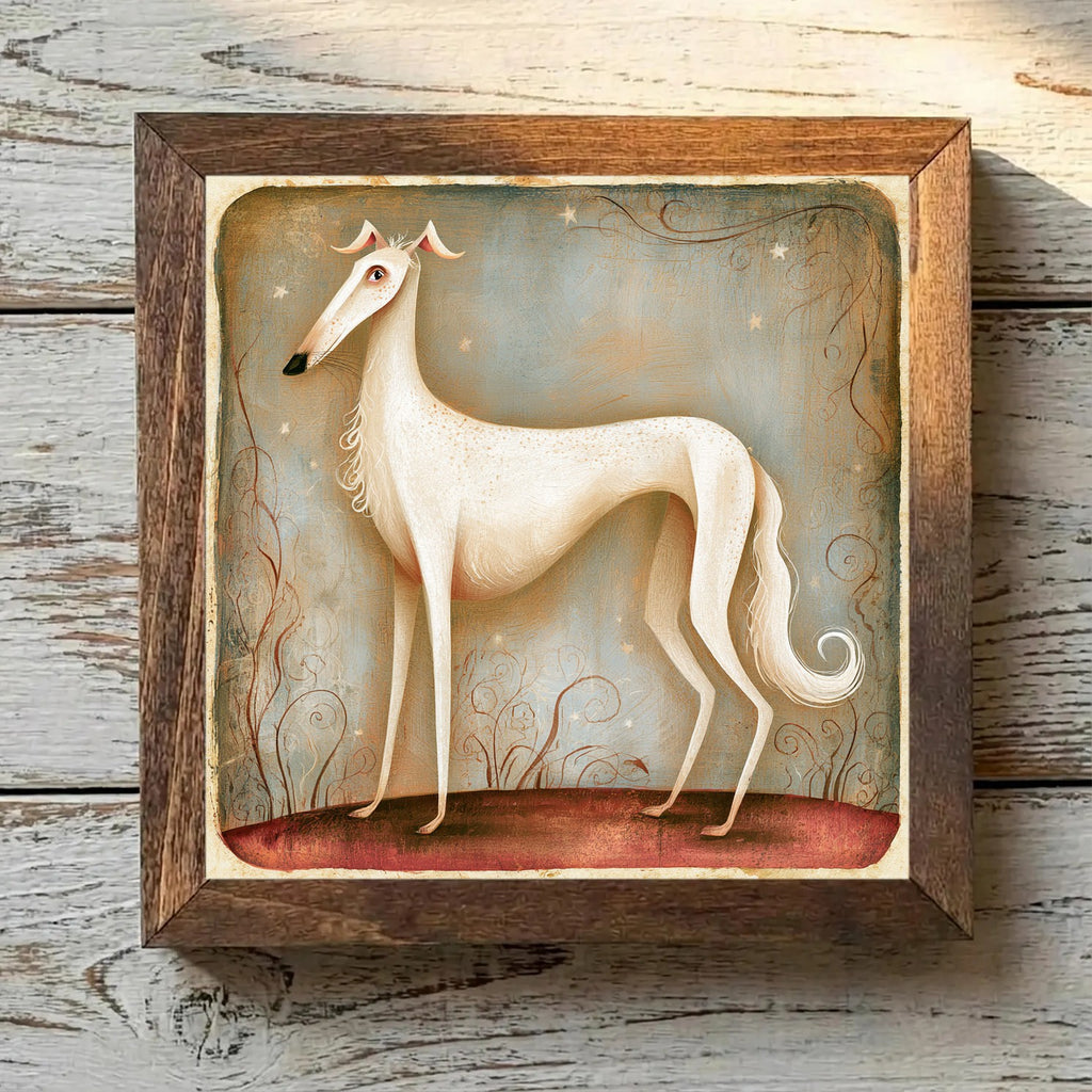 Borzoi White - Variation 3