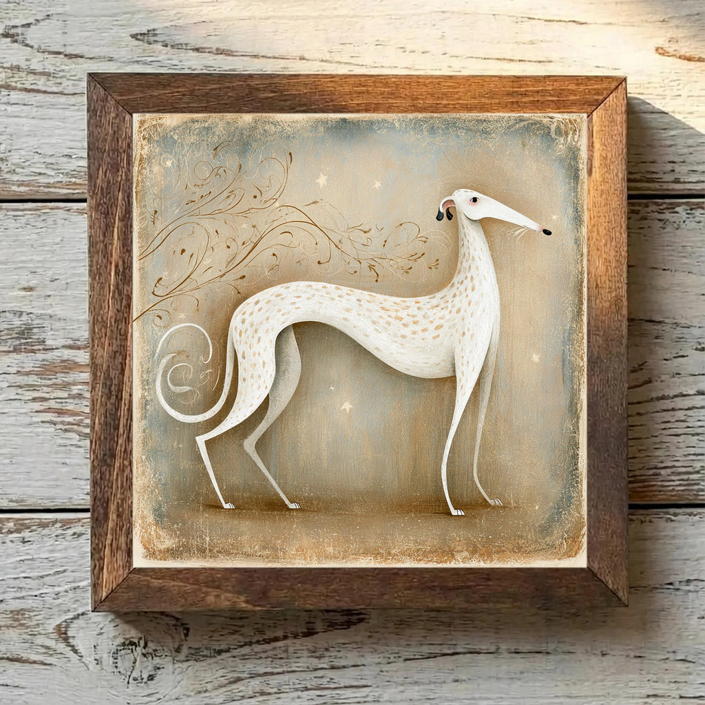 Borzoi White - Variation 4
