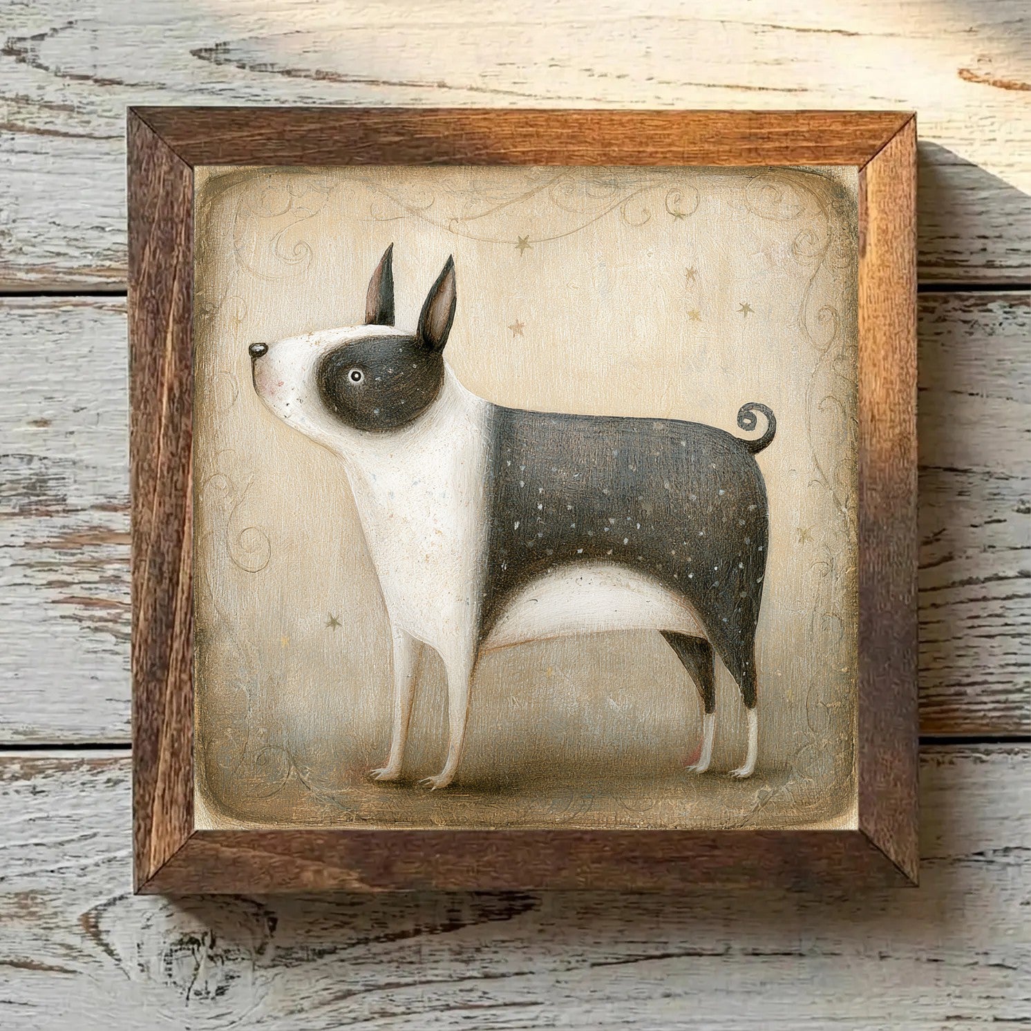 Boston Terrier Brindle & White - Variation 2