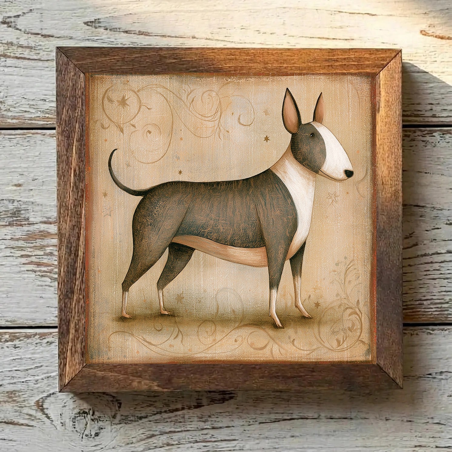 Bull Terrier Brindle & White - Variation 1