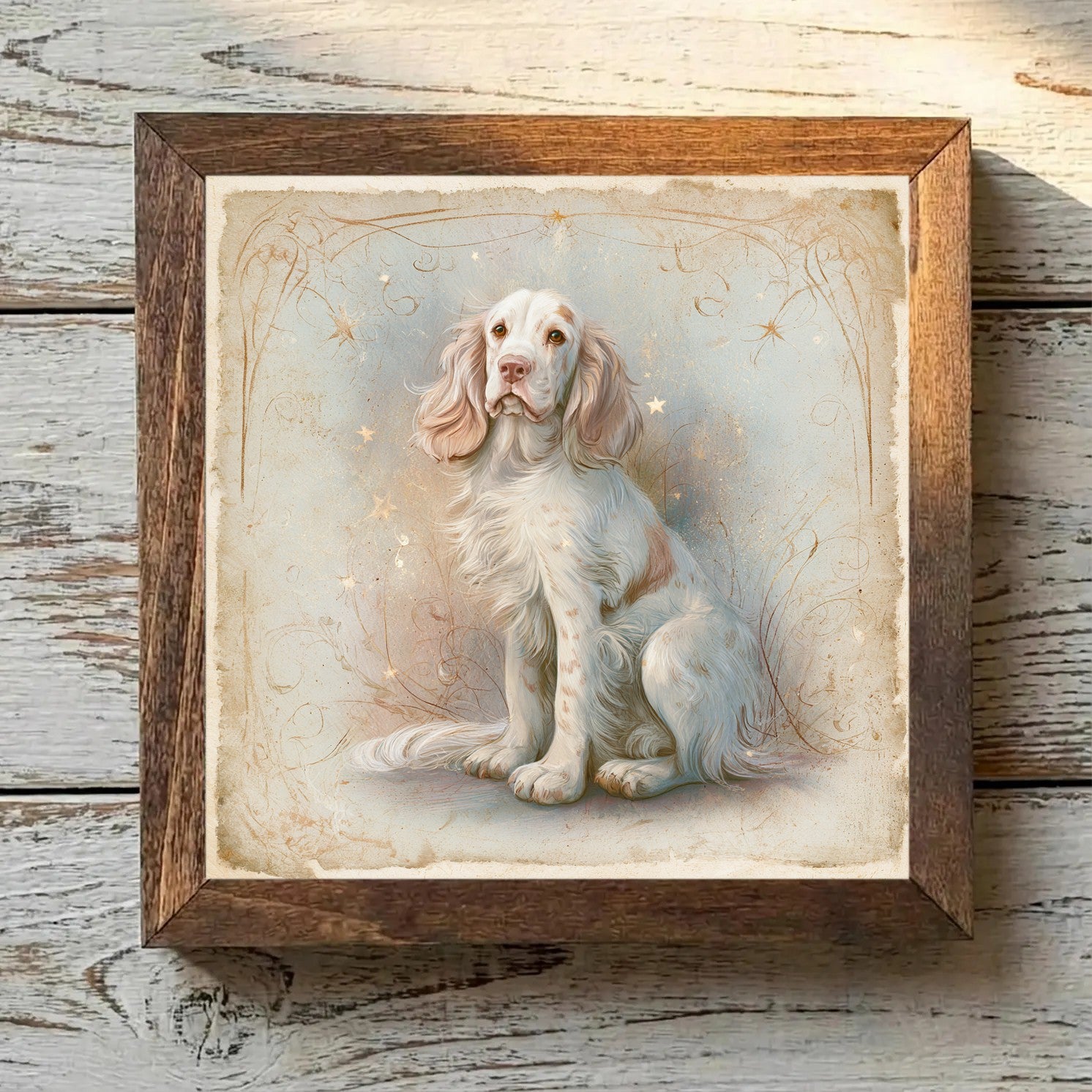Clumber Spaniel White & Lemon - Variation 1
