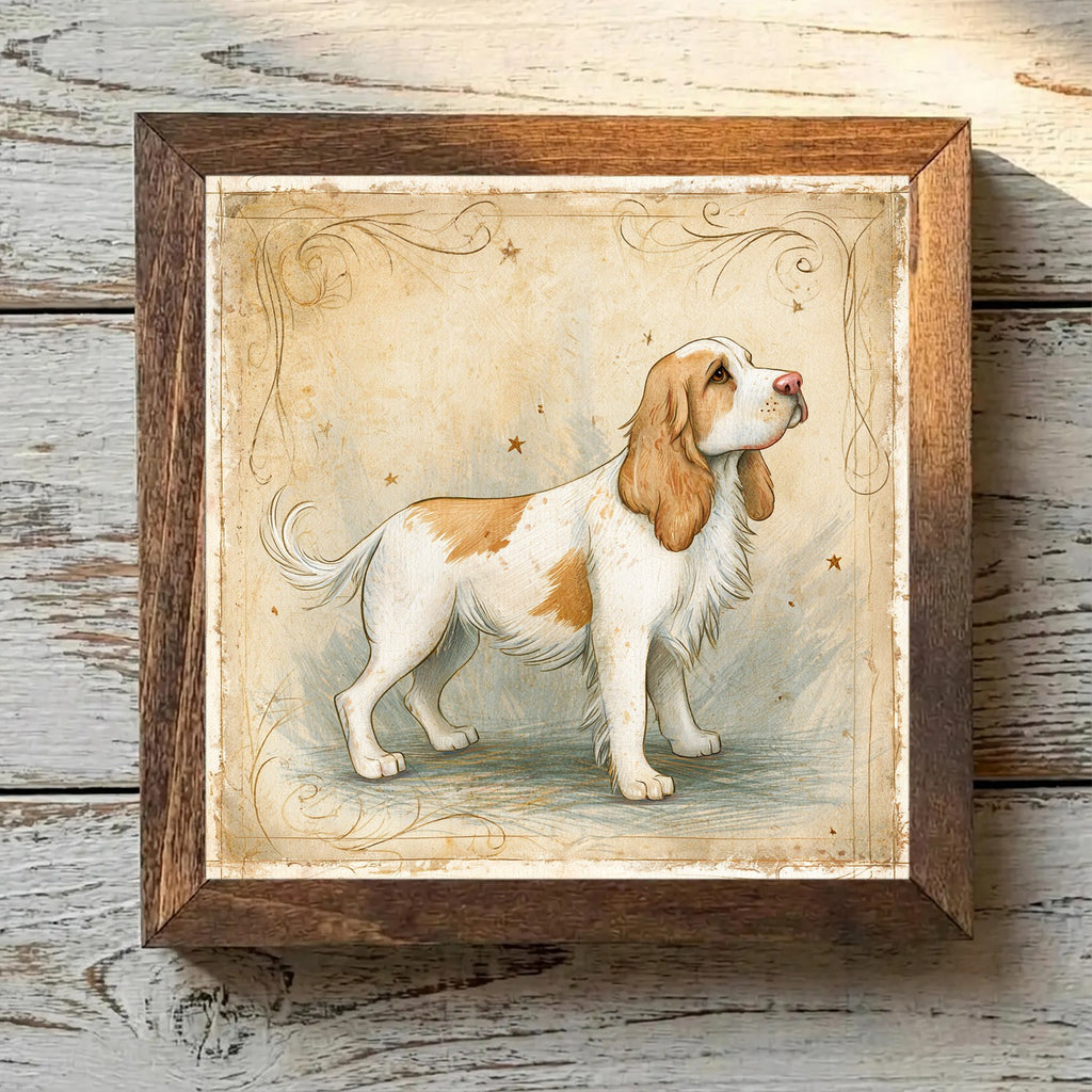 Clumber Spaniel White & Lemon - Variation 3