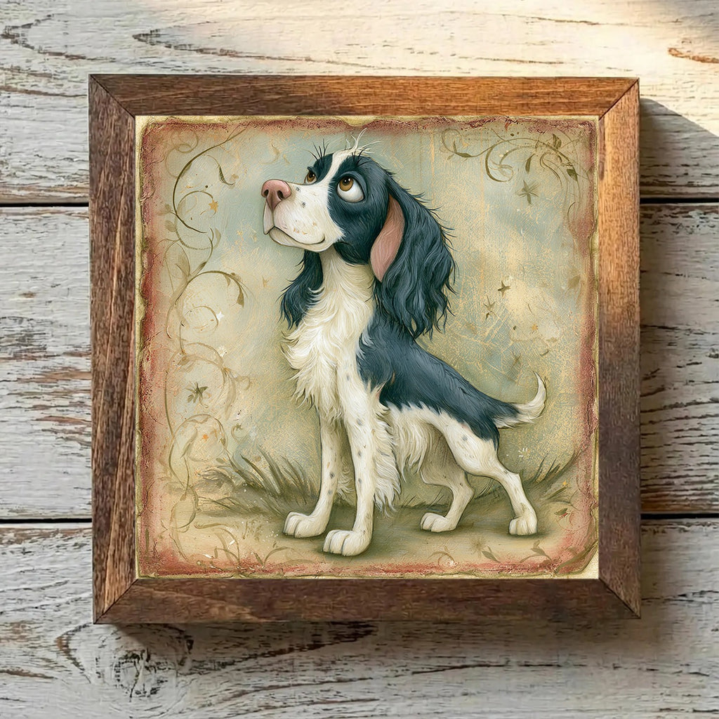 English Springer Spaniel Black & White - Variation 4