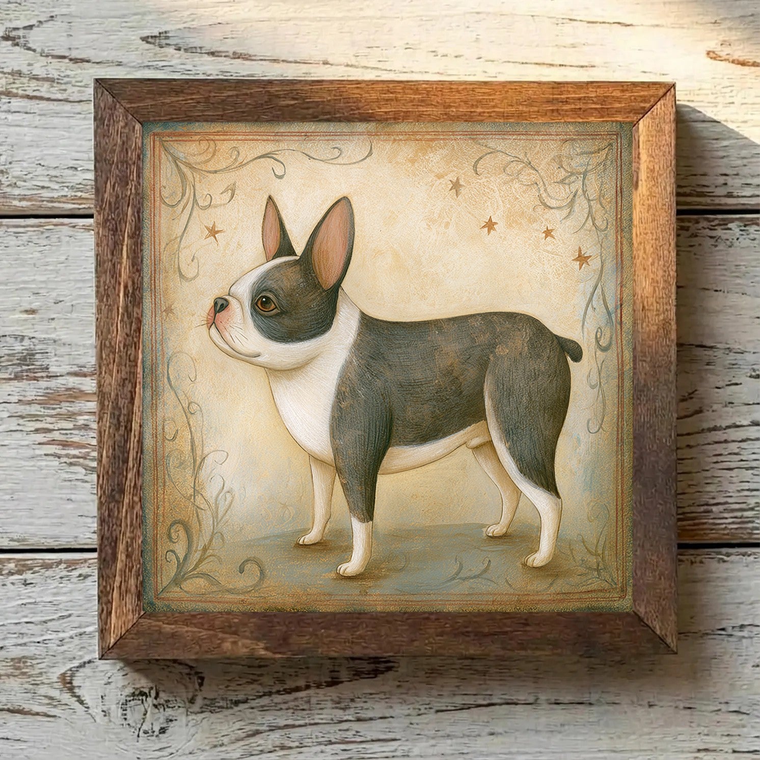 French Bulldog Brindle & White - Variation 1