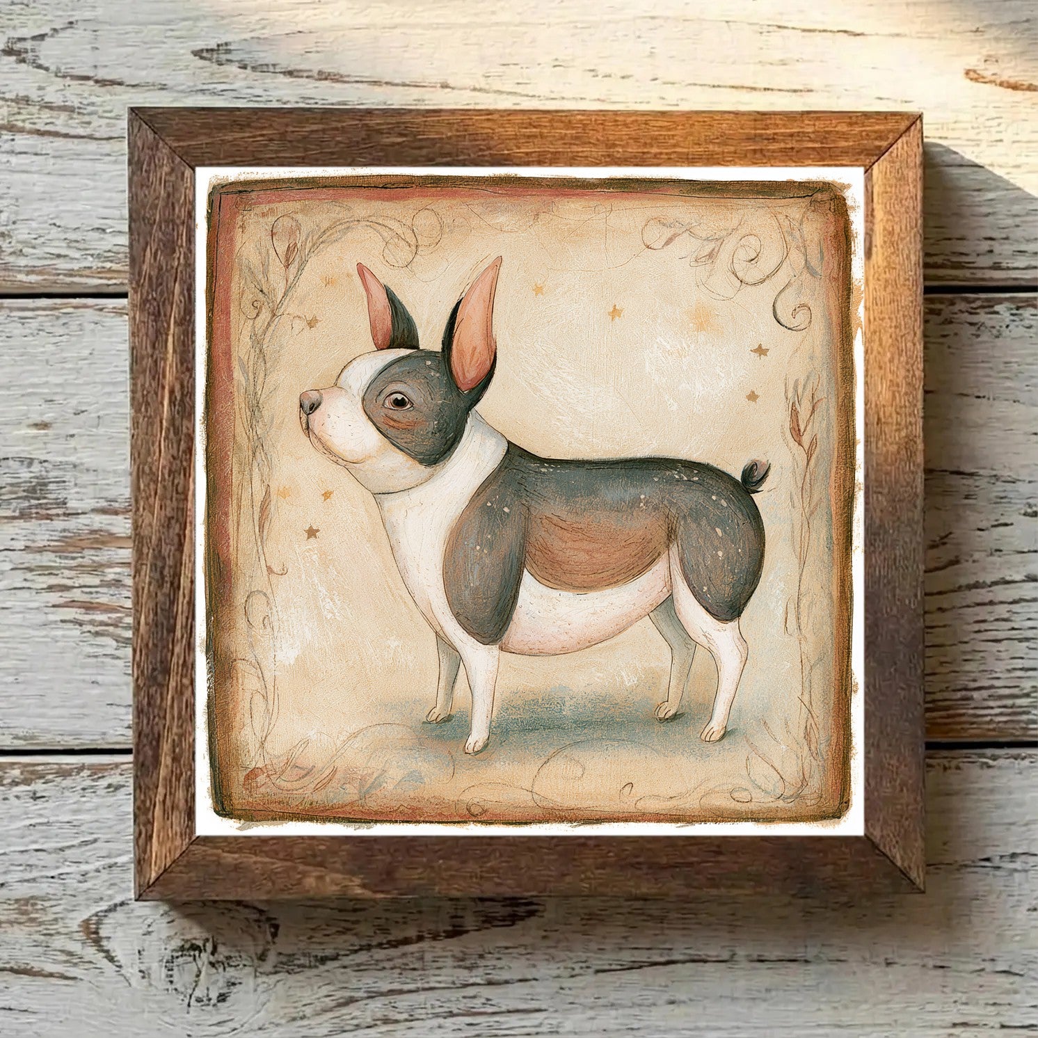 French Bulldog Brindle & White - Variation 4