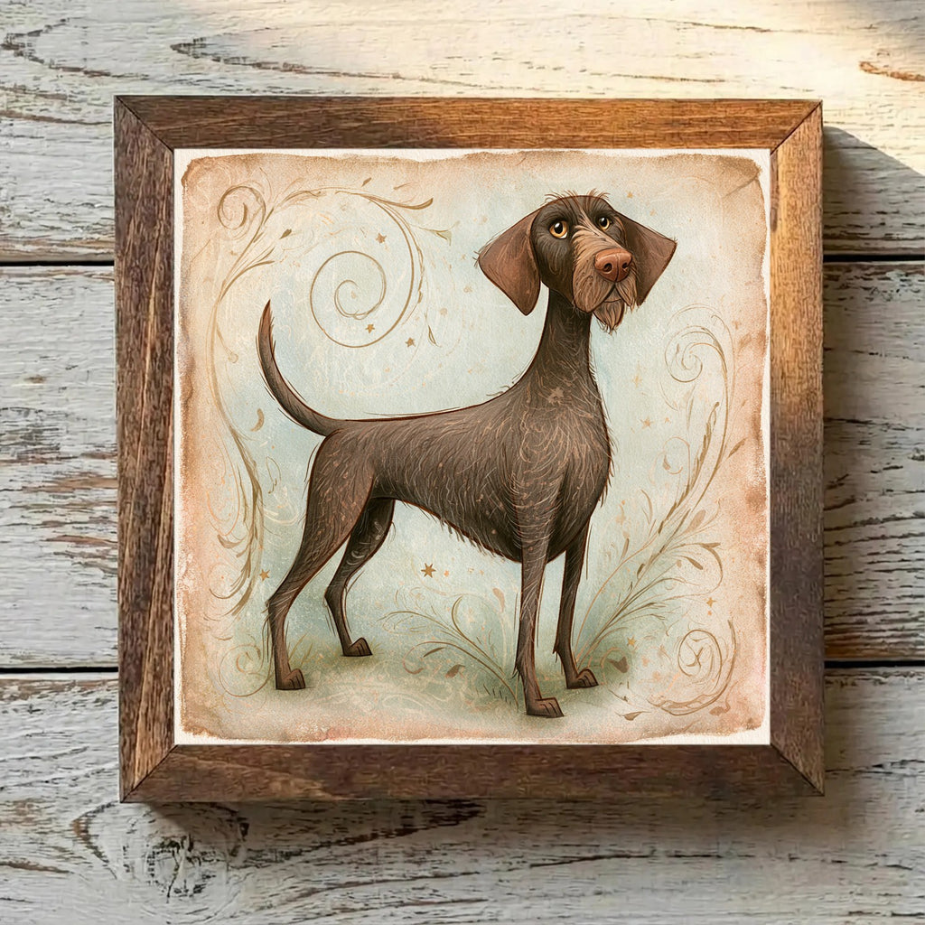 German Wirehaired Pointer Liver Roan - Variation 1
