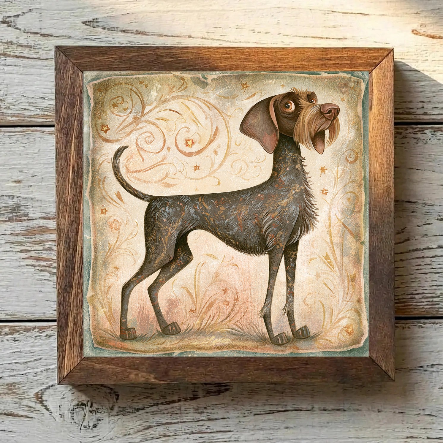German Wirehaired Pointer Liver Roan - Variation 2