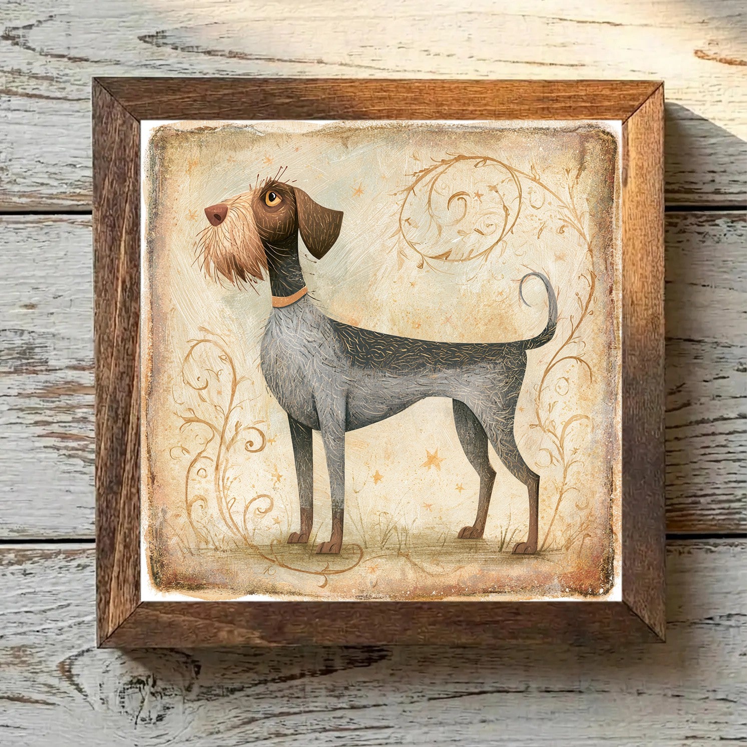 German Wirehaired Pointer Liver Roan - Variation 3