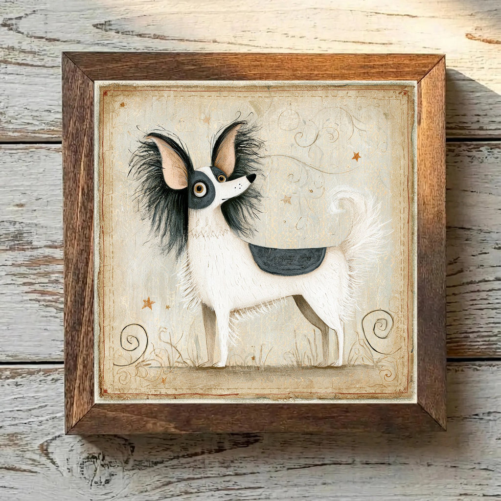 Papillon White & Black - Variation 1