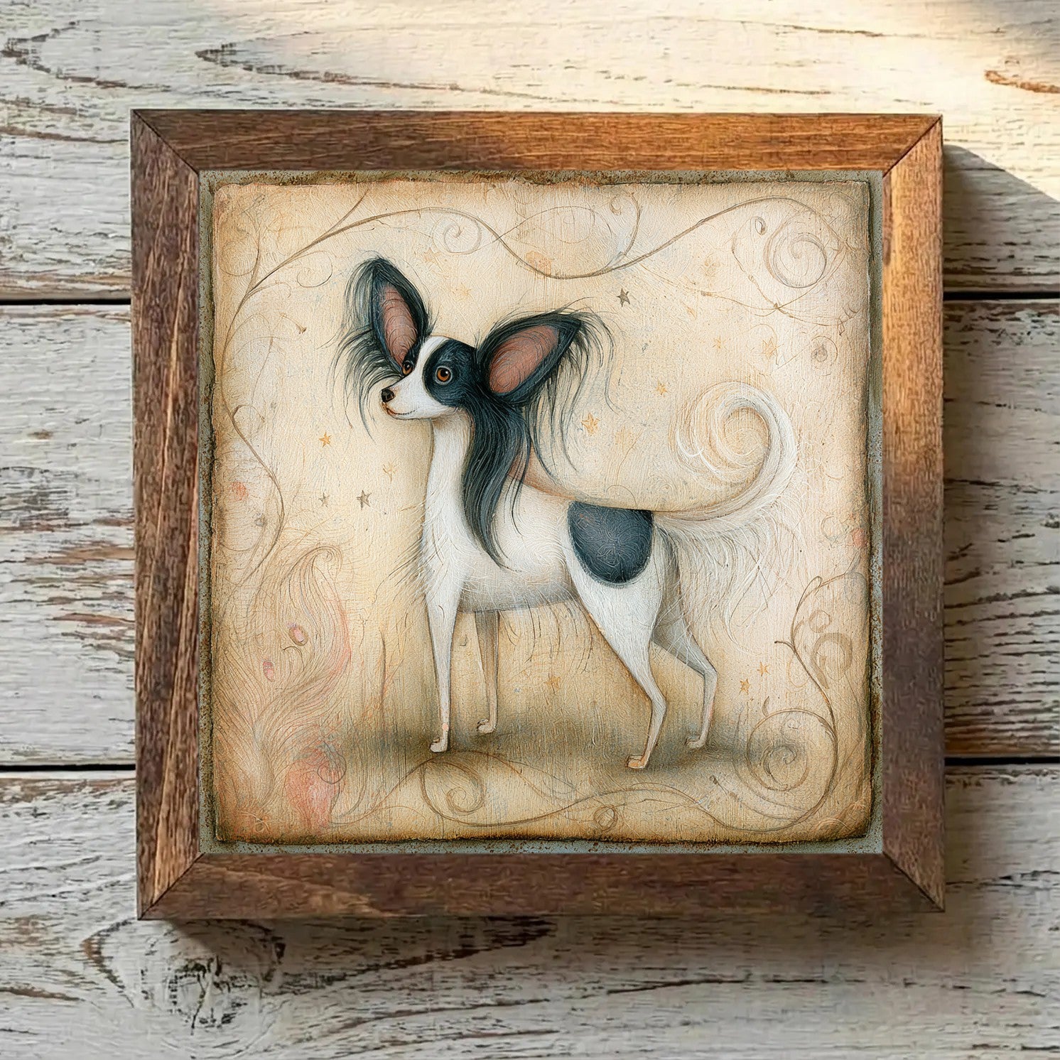 Papillon White & Black - Variation 2