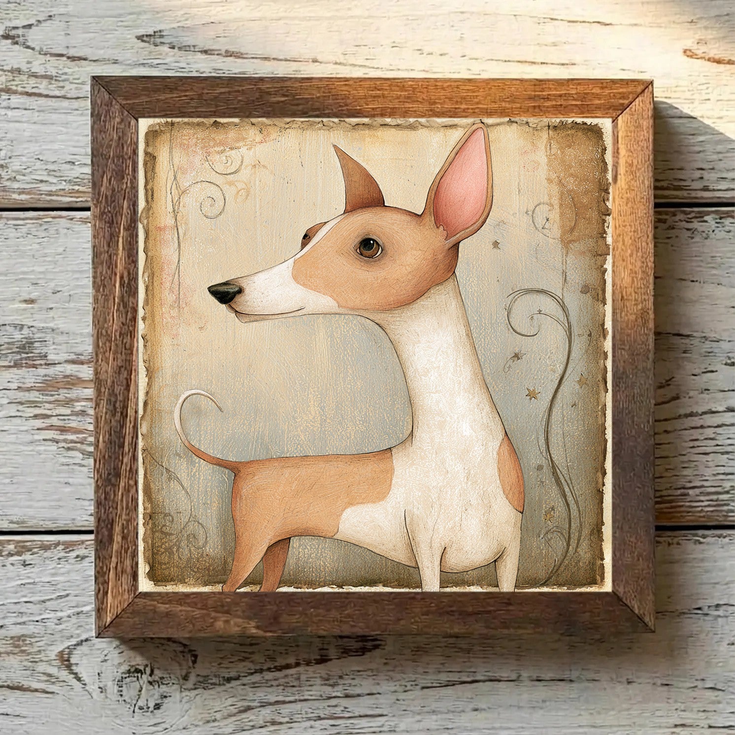 Rat Terrier Tan & White - Variation 1
