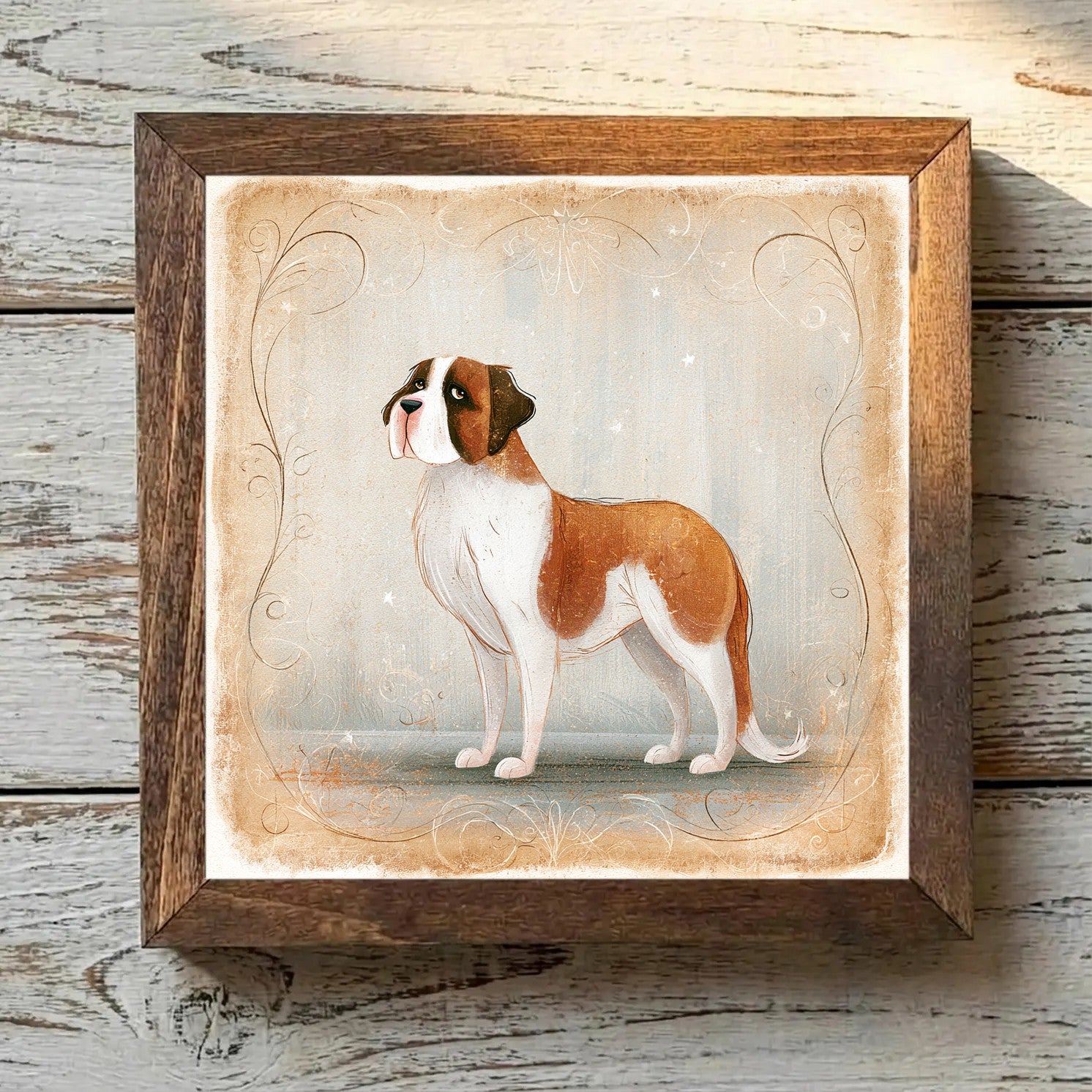 Saint Bernard Brown & White - Variation 3