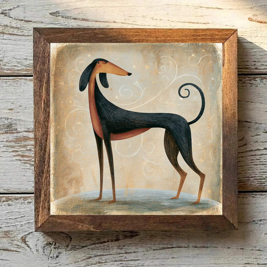 Saluki Black & Tan - Variation 3