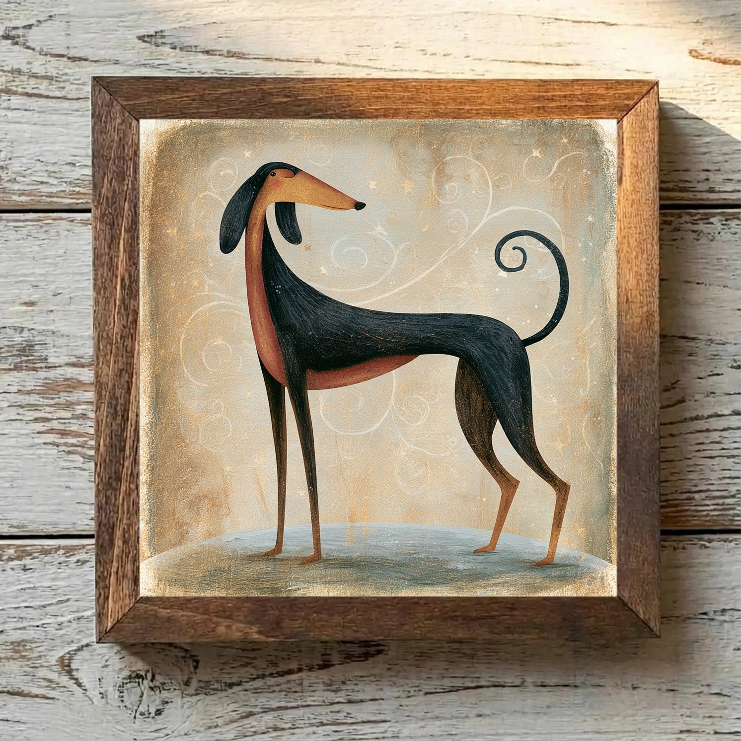 Saluki Black & Tan - Variation 3