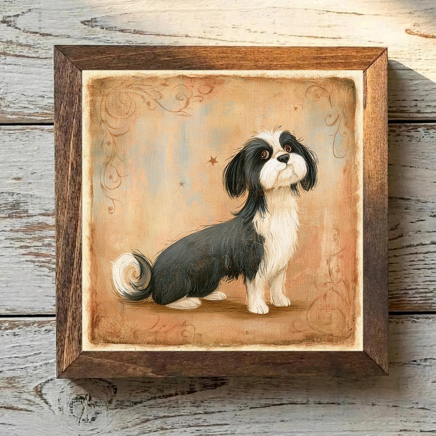 Shih Tzu Black & White - Variation 1