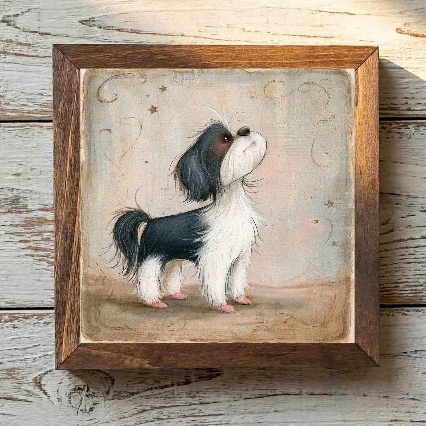 Shih Tzu Black & White - Variation 3