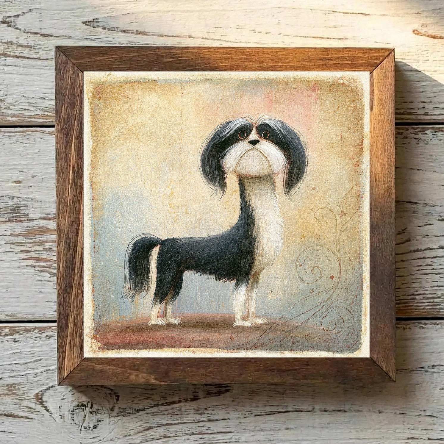 Shih Tzu Black & White - Variation 4