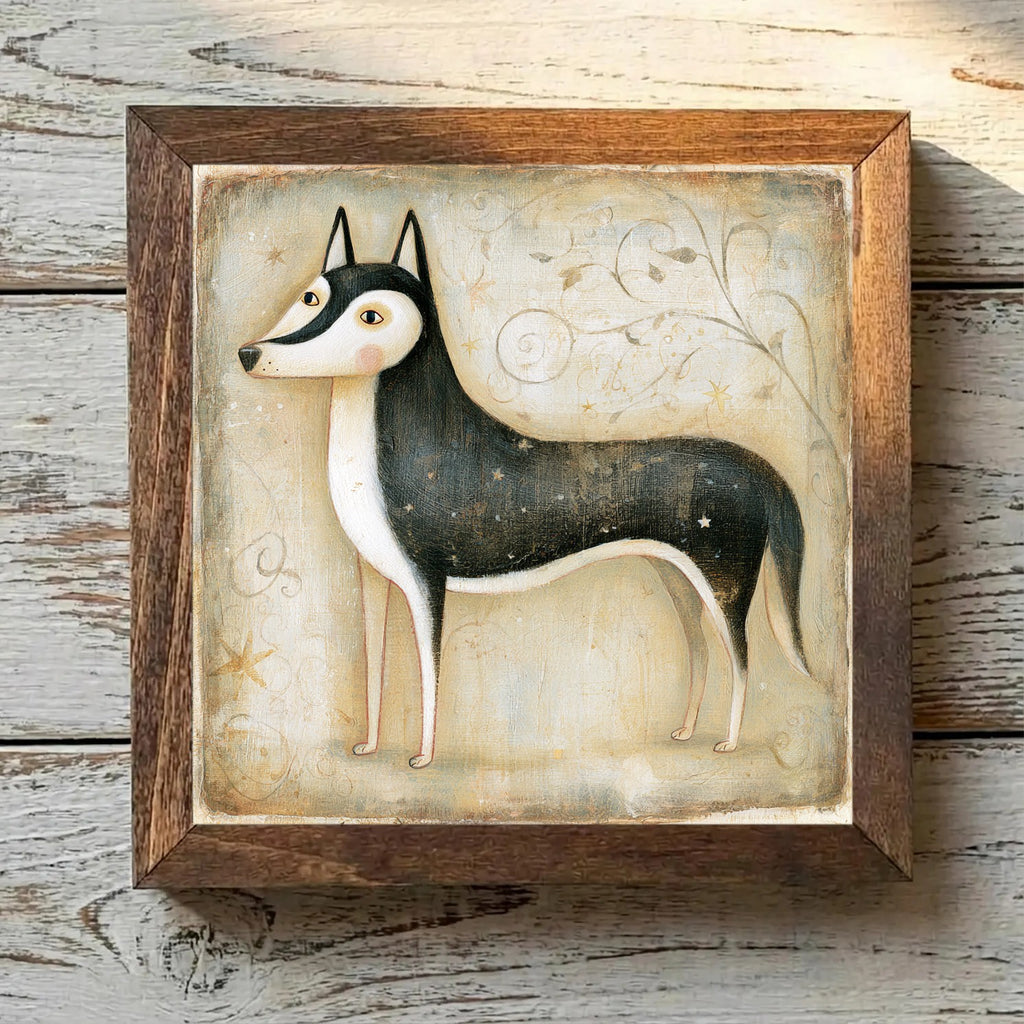 Siberian Husky Black & White - Variation 2