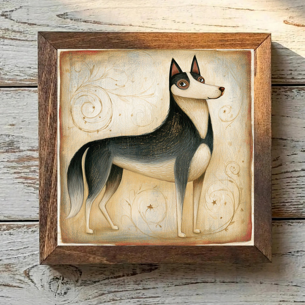 Siberian Husky Black & White - Variation 3
