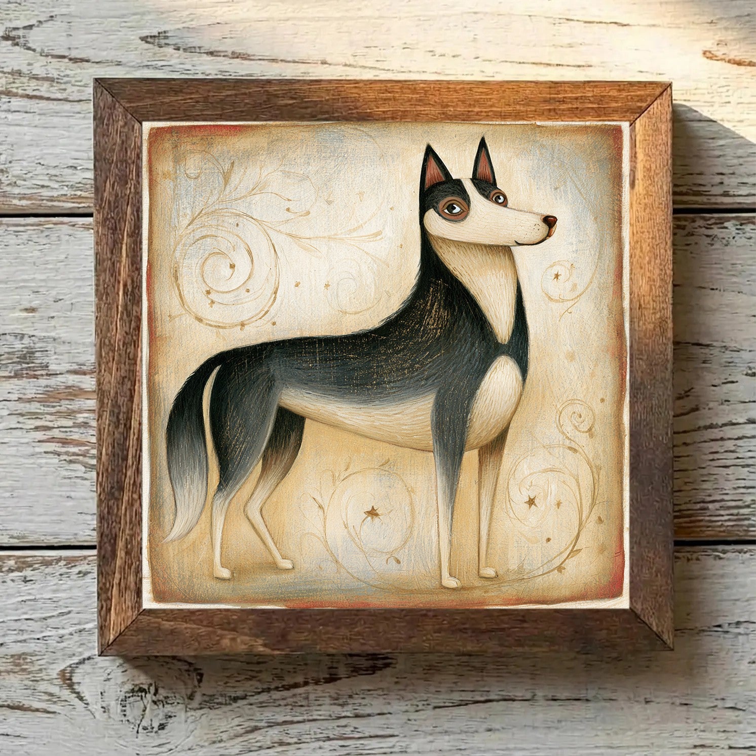 Siberian Husky Black & White - Variation 3