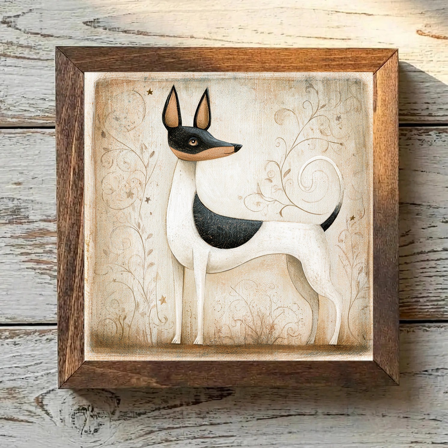Toy Fox Terrier White & Black - Variation 2