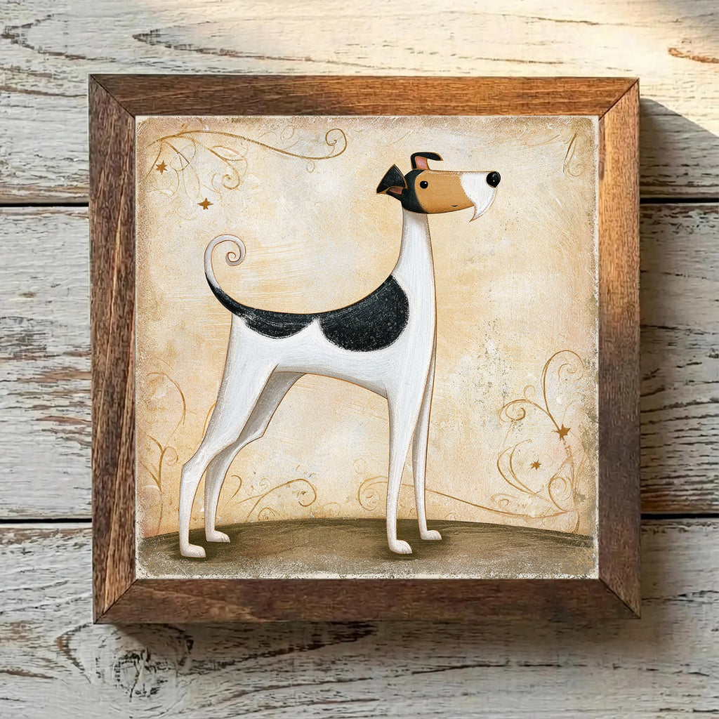 Wire Fox Terrier White, Black & Tan - Variation 3