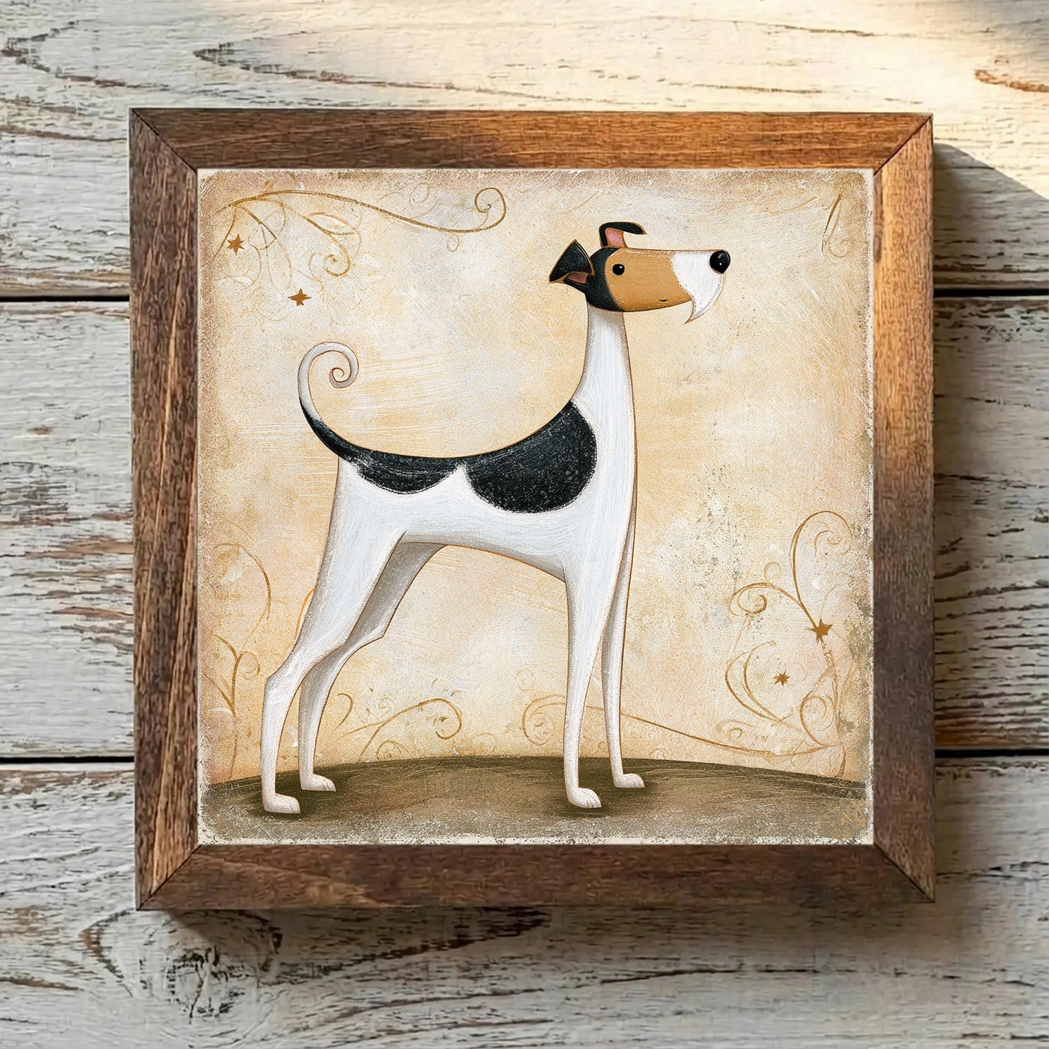 Wire Fox Terrier White, Black & Tan - Variation 3