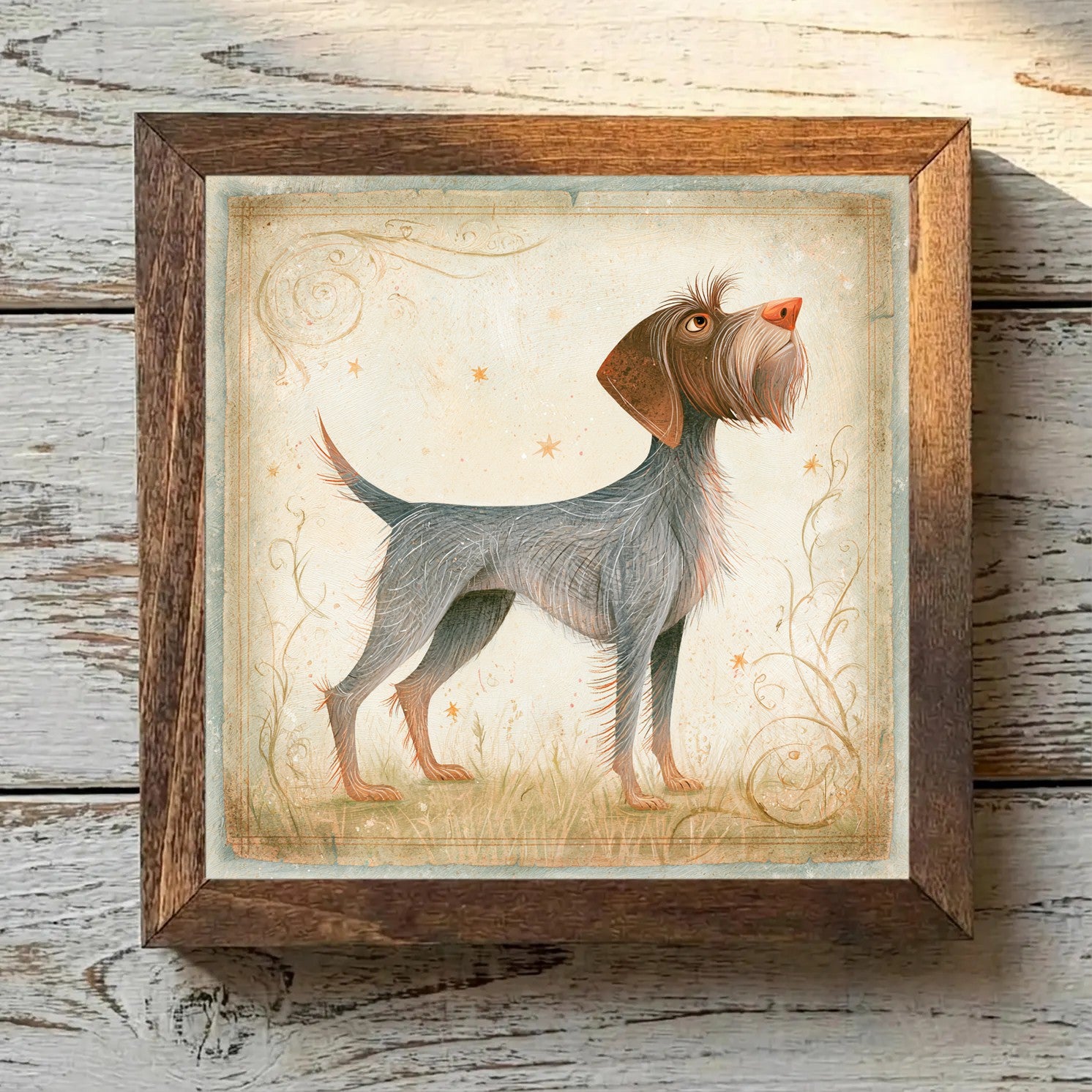 Wirehaired Pointing Griffon Steel Gray & Brown - Variation 4