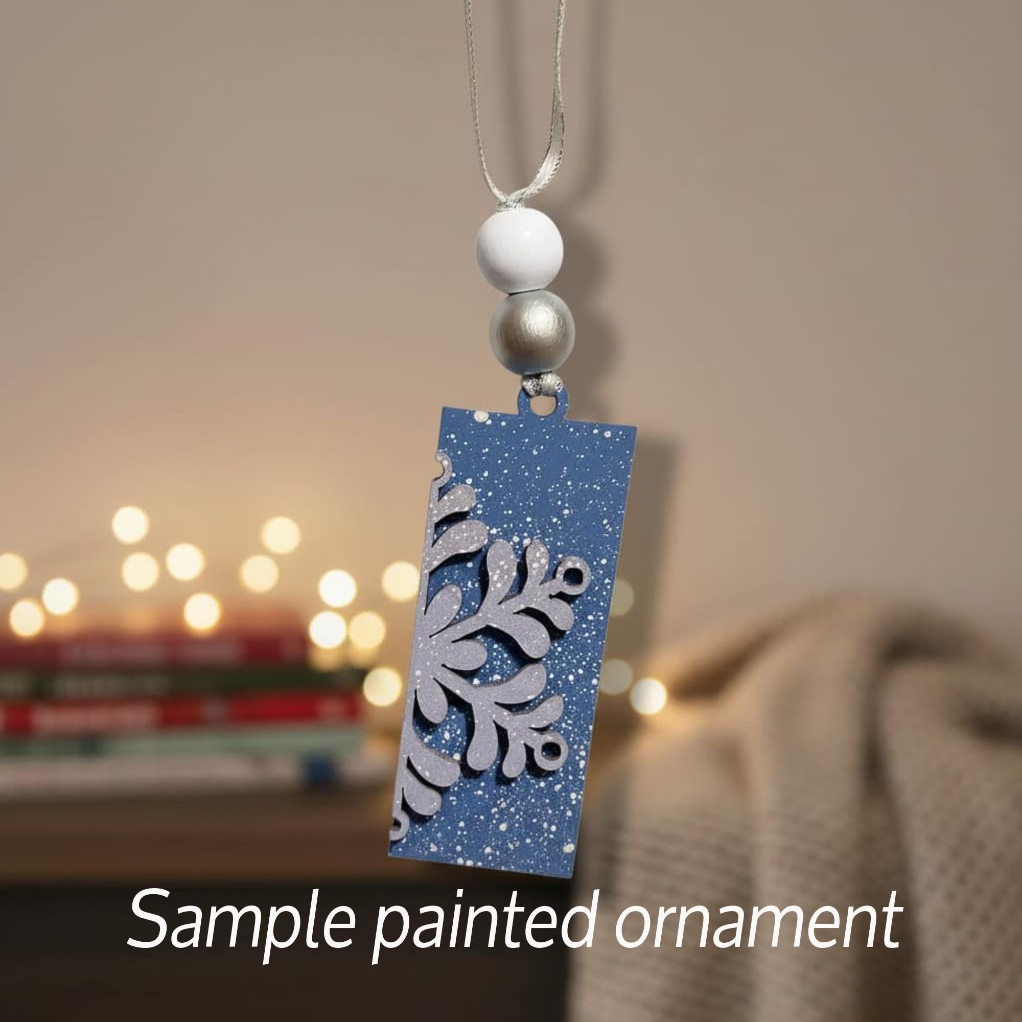 DIY Snowflake Ornaments - Blank Single or Bulk Christmas Ornament Handcrafted Bulk Wholesale DIY Unpainted Paint Party Family Craft