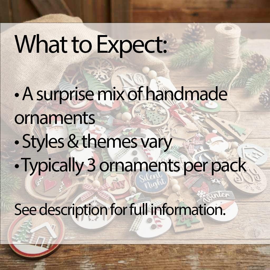 Studio Surprise Ornament Pack – Handmade Holiday Ornaments, Mystery Gift Bundle, Unique Christmas Decor