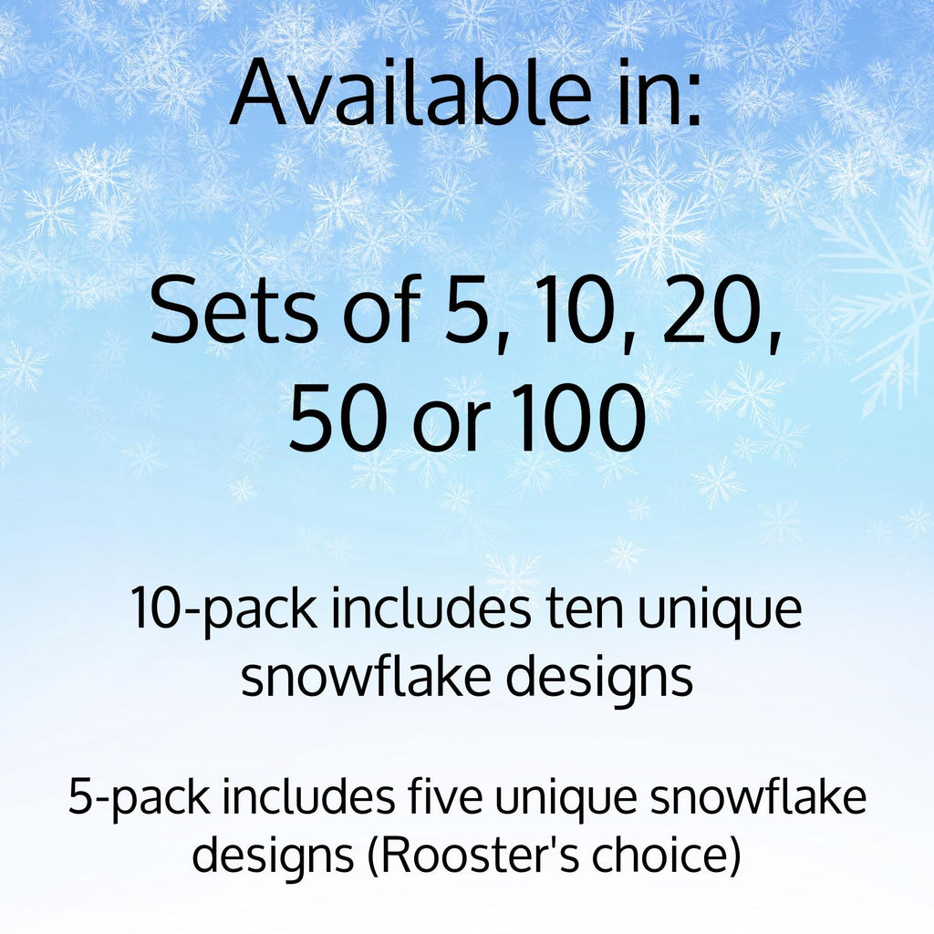 DIY Snowflake Ornaments - Blank Single or Bulk Christmas Ornament Handcrafted Bulk Wholesale DIY Unpainted Paint Party Family Craft