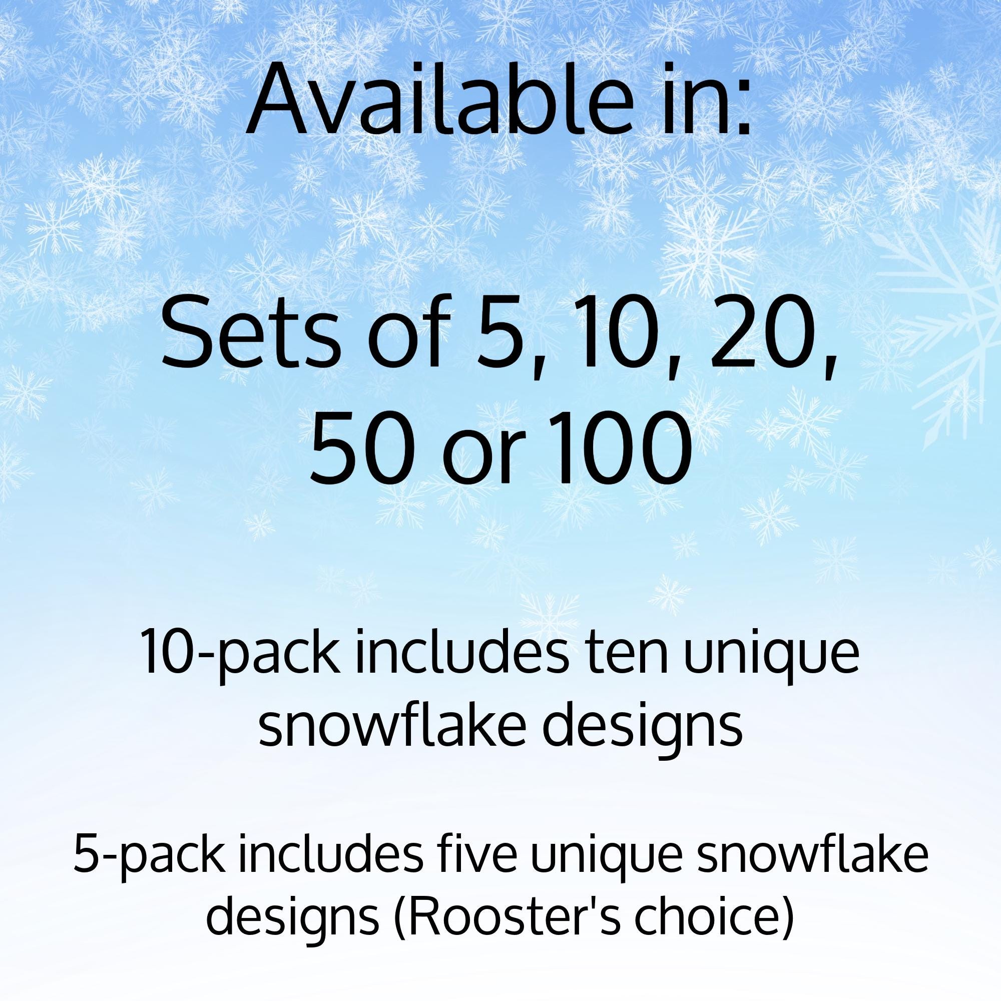 DIY Snowflake Ornaments - Blank Single or Bulk Christmas Ornament Handcrafted Bulk Wholesale DIY Unpainted Paint Party Family Craft